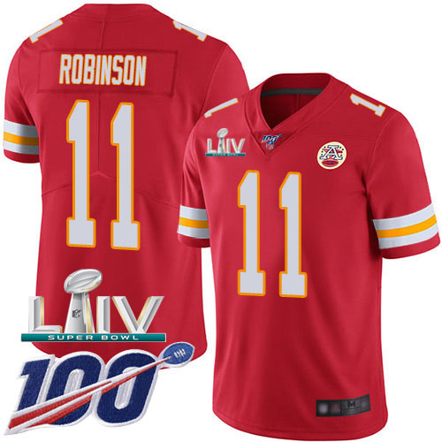 Nike Chiefs #11 Demarcus Robinson Red Super Bowl LIV 2020 Team Color Youth Stitched NFL Vapor Untouchable Limited Jersey